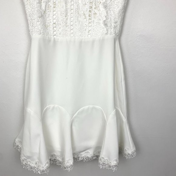 NWT HEARTLOOM Cammie Sleeveless Lace Mini Dress Eggshell White XS - Picture 5 of 10
